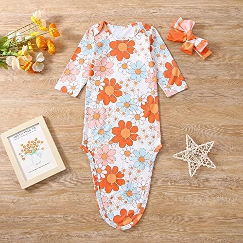 FIOMVA Unisex Baby Sleepy Gown with Hat
