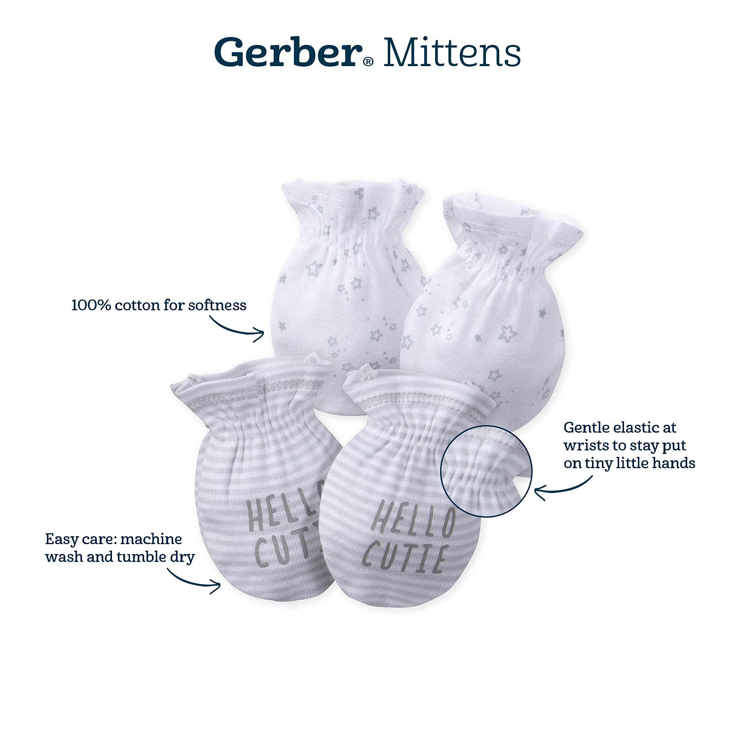 Gerber Baby 8-Pack Scratch Mittens