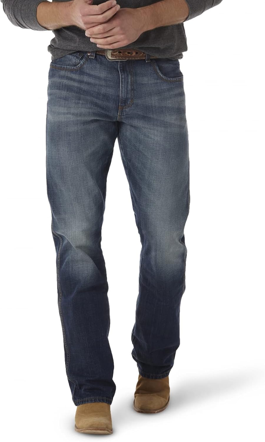 Wrangler Mens Relaxed Fit Bootcut Jeans Retro Style
