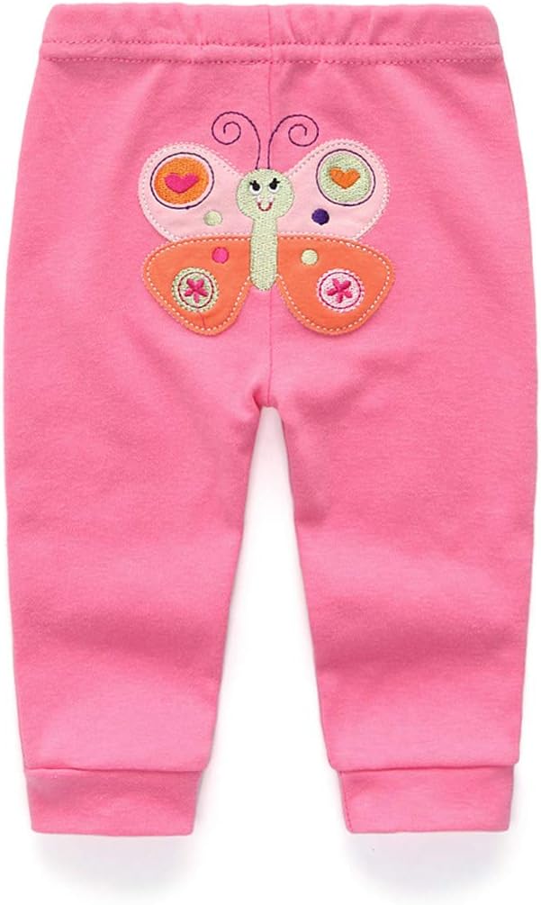 Kiddiezoom Baby Set of 4 Organic Cotton Pants for Girls