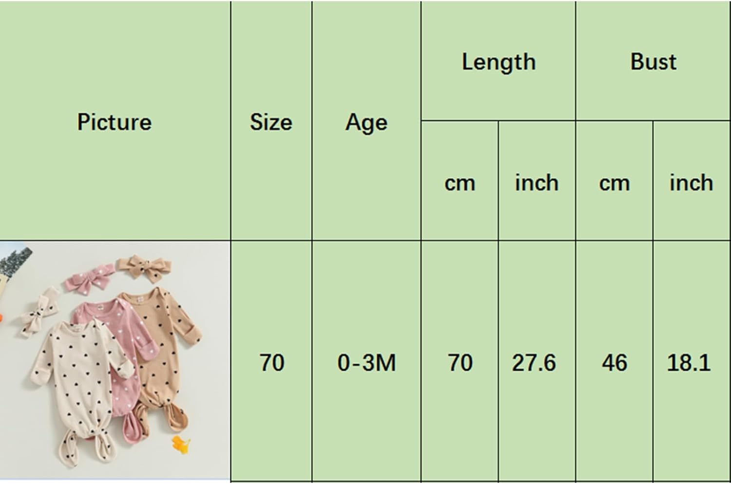 Knotted Gown Night Sack for Baby Girls