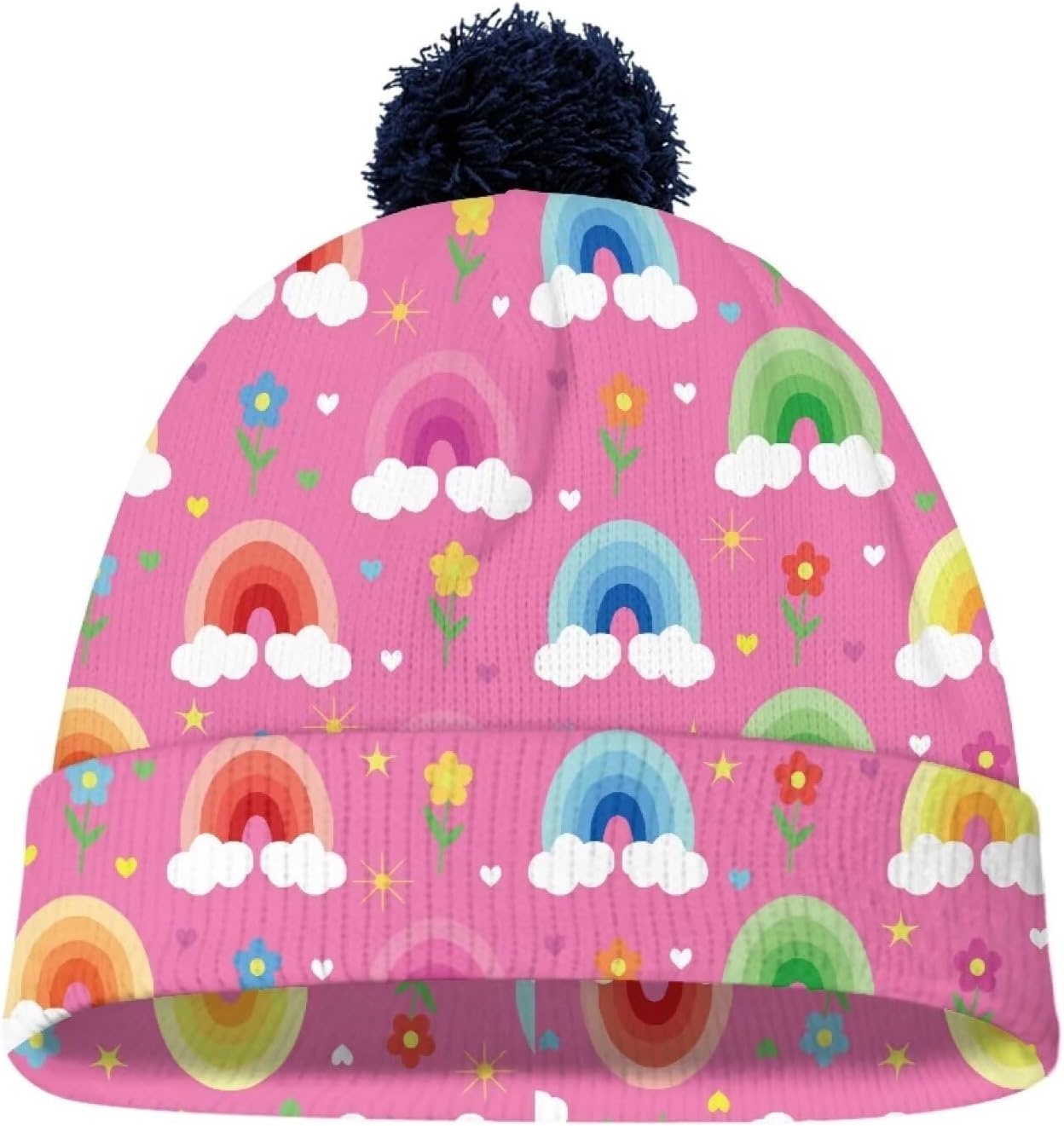 Beanie Knit Hats for Boys and Girls - Cute Winter Beanies with Print