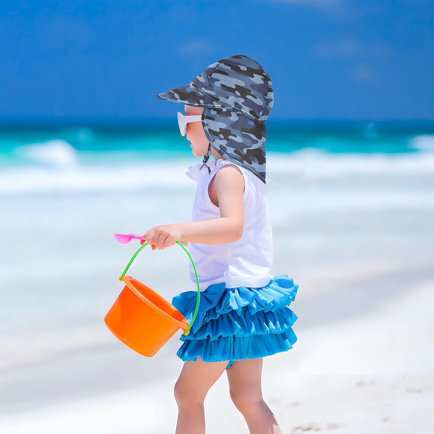 Camouflage Baby Boys Hat Lightweight and Stylish UV Protection Bucket for Summer