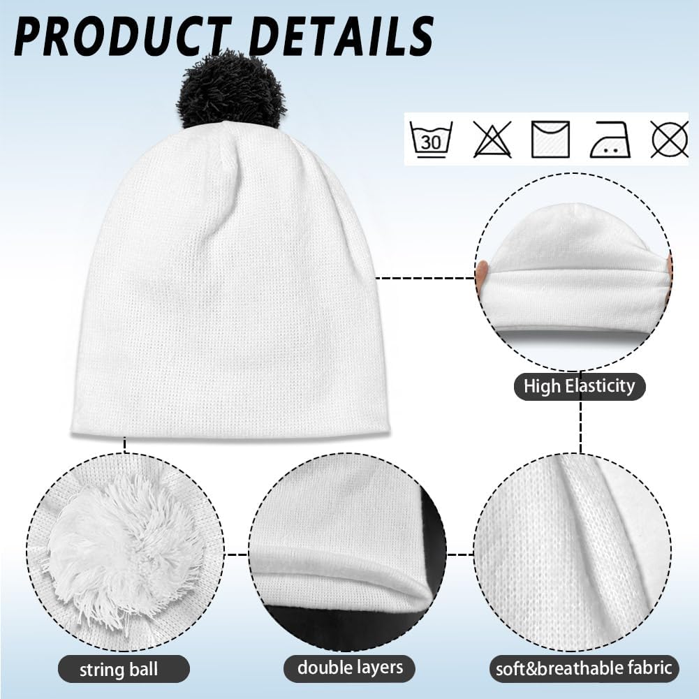 Beanie Knit Hats for Boys and Girls - Cute Winter Beanies with Print
