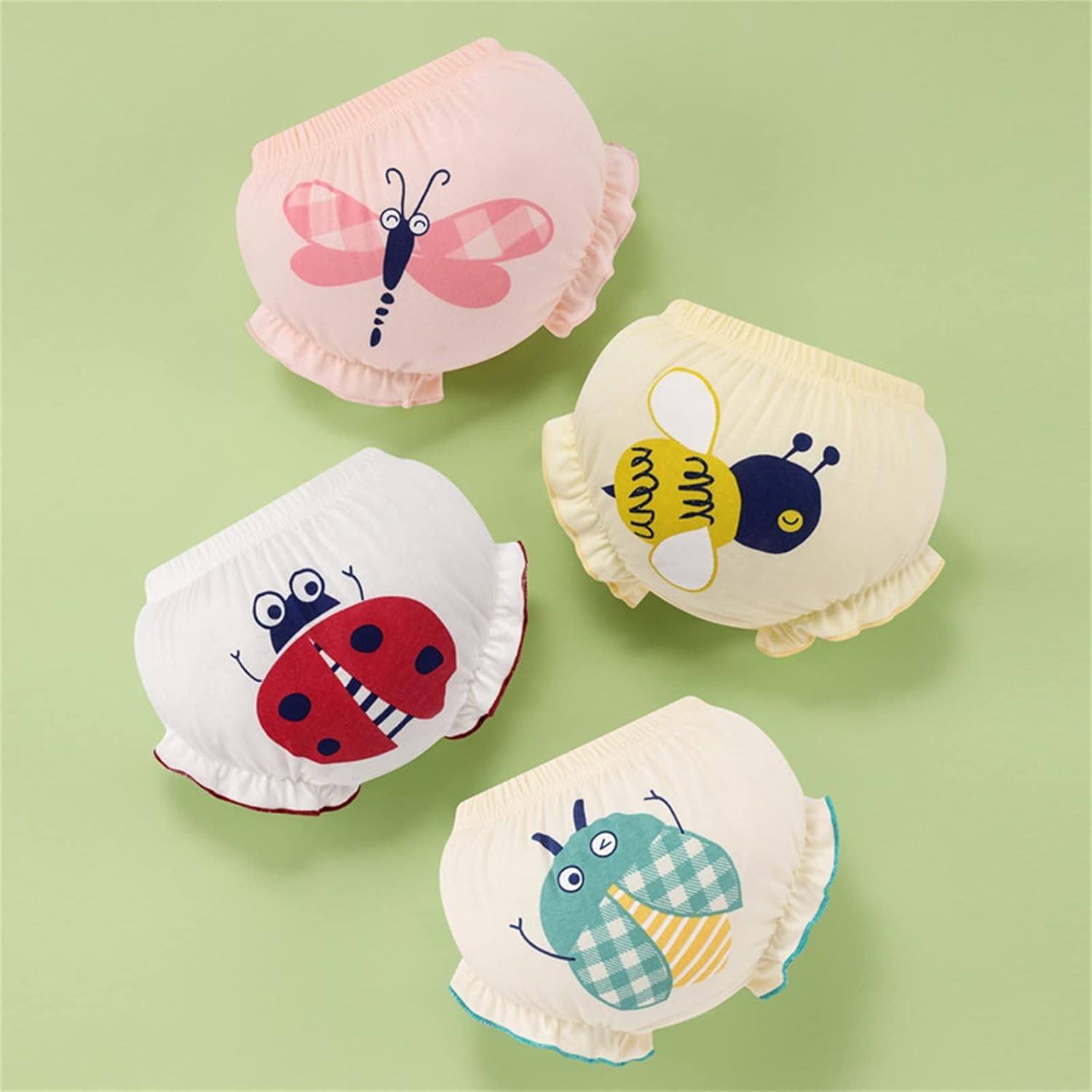 Baby Girls Ruffle Blooms Hypoallergen Breathable Underwear