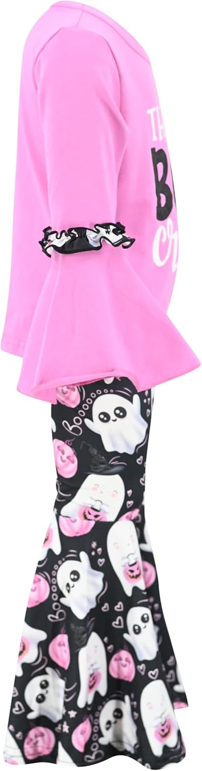 Unique Baby Halloween Kids Set 2-Piece Outfit with Bell Bottoms Bell Sleeves