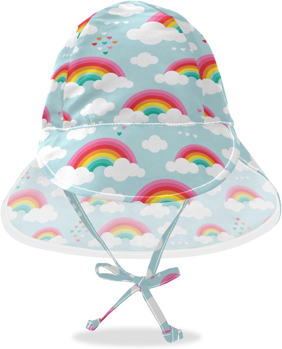 Baby Sun Hat Adjustable Rainbow Cloud