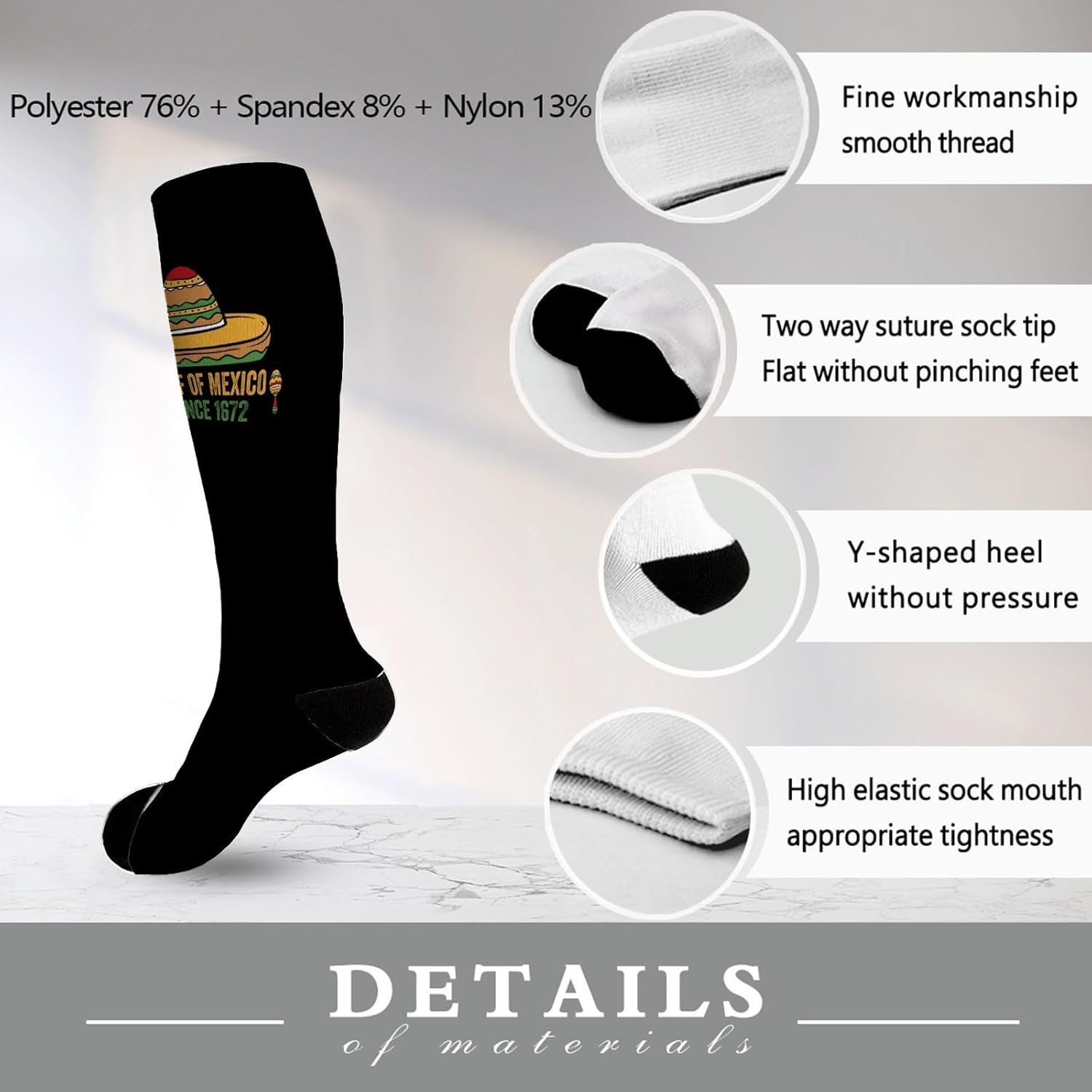 Gulfs of Mexico Since 1672 Calf Socks for Boys
