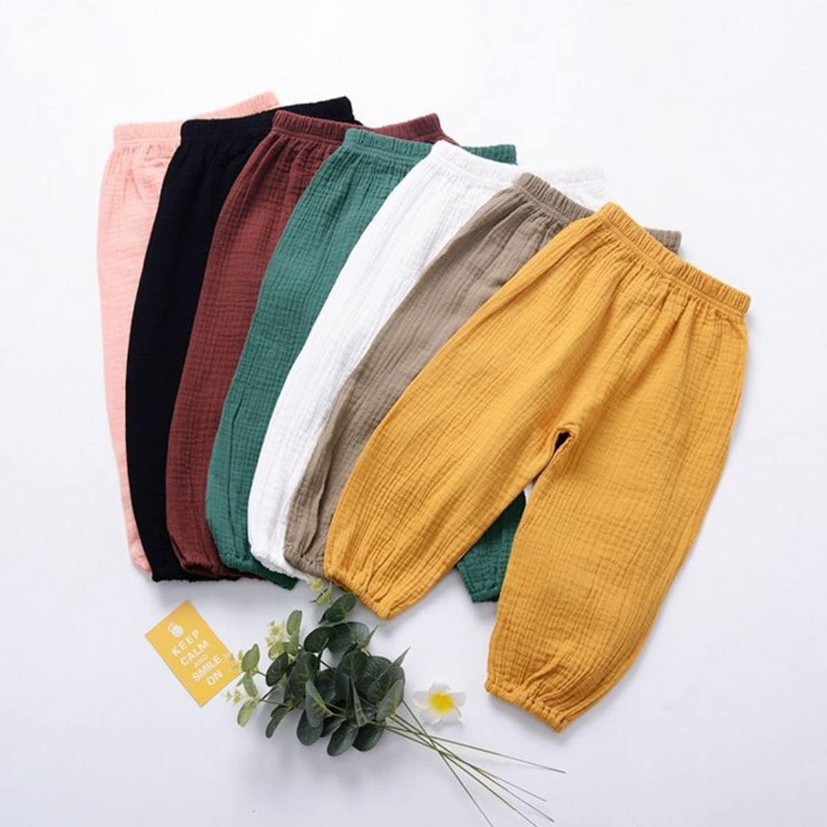 BULINGNA Kids Toddler Elastic Harem Pants
