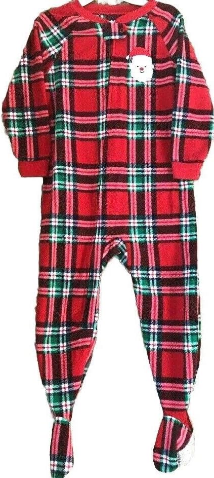Carters Child of Mine Santa Plaid Blanket Sleeper 3T