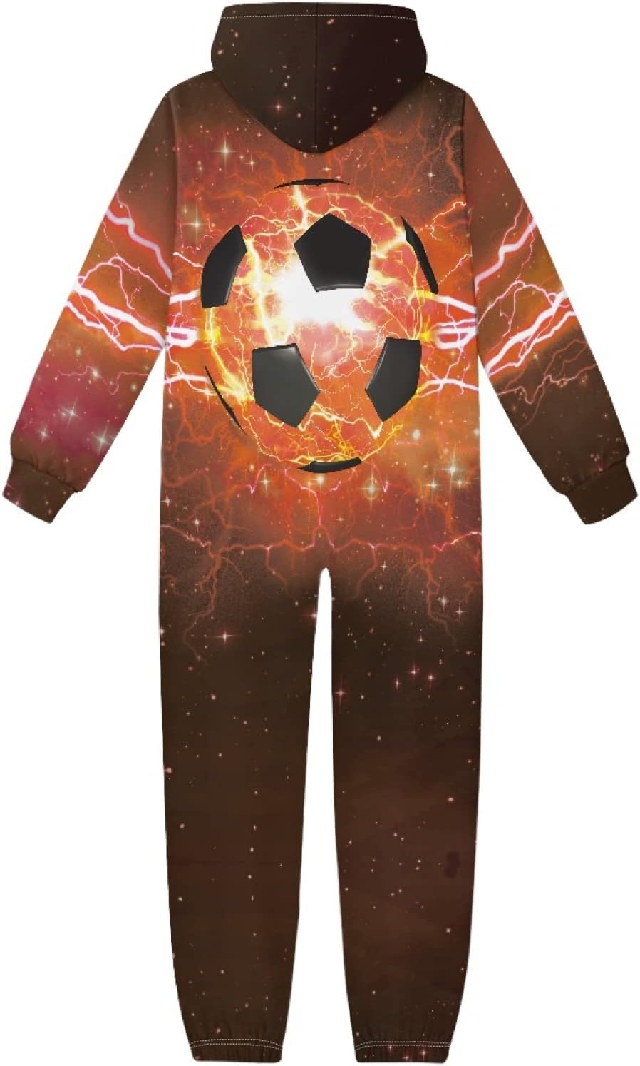 DDFS Boys Girls Unisex Kids Jumpsuits Novelty Printed Zip Up Hoodie Onesie Rompers