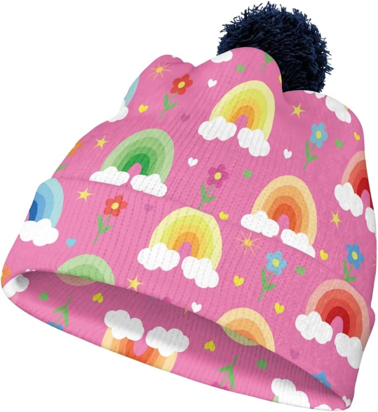Beanie Knit Hats for Boys and Girls - Cute Winter Beanies with Print