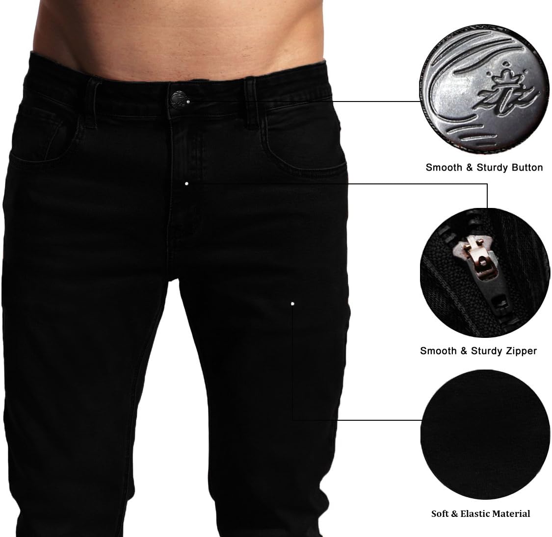ZLZ Slim Fit Jeans Pants for Men Fashionable comfy and stylish