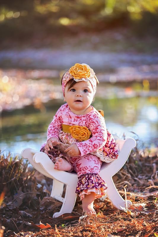Floral Crop and Pants Set Toddler Cranberry Night