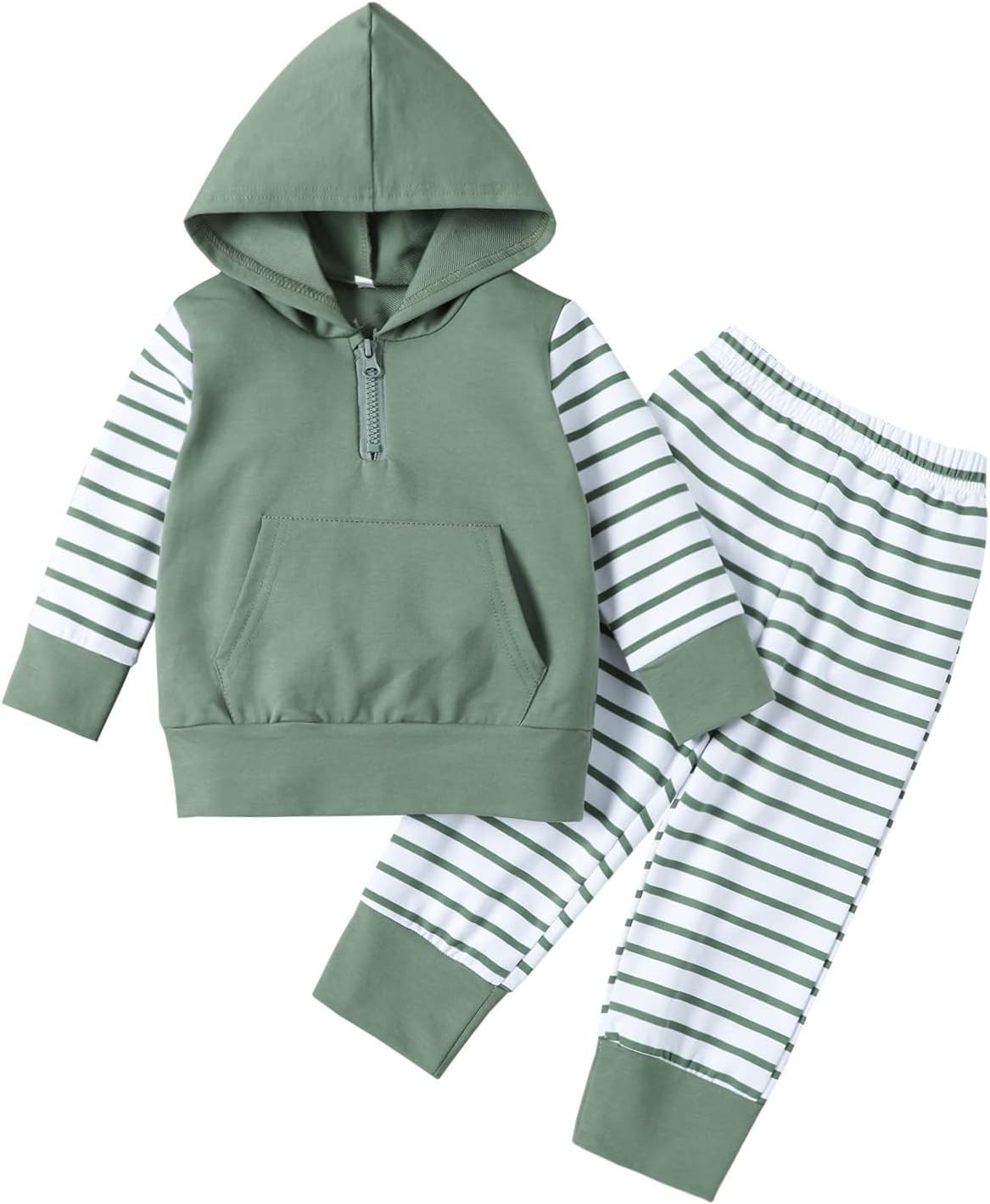Boys Gift Set Autumn Striped Pullover Pants for Babies