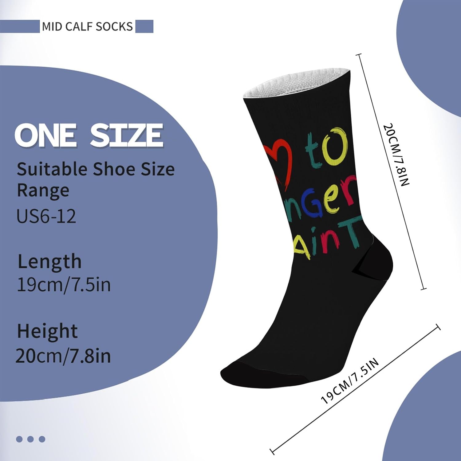 I Heart to Fingers Paint Socks for Boys