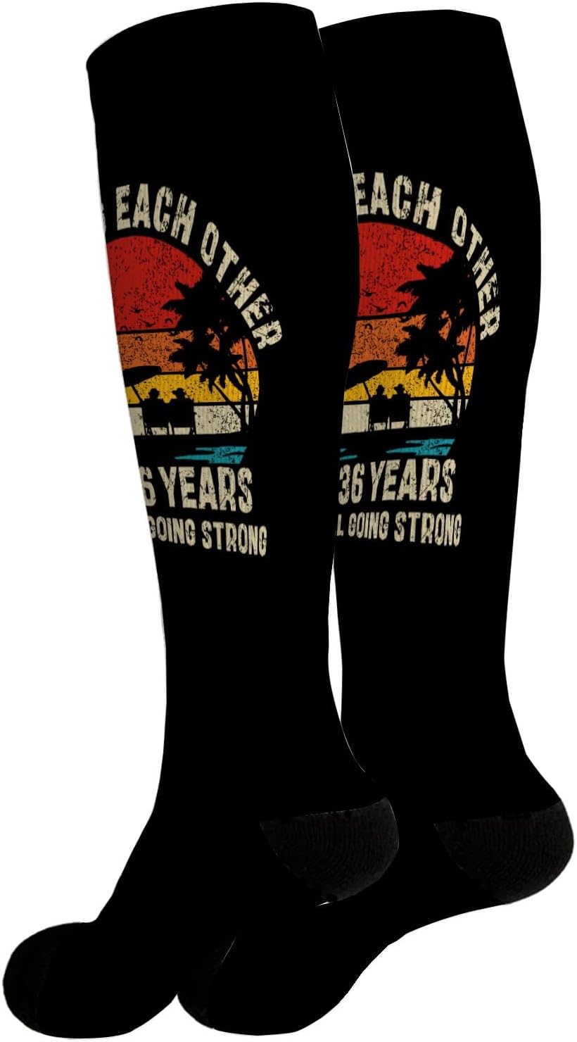 Funny Crew Socks for Men Thigh-High made from Multi-Layer