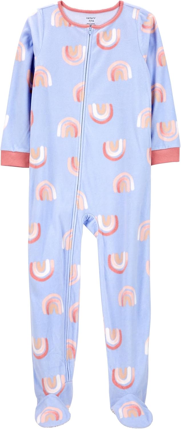 Carters Big Girls Footed Microfleece PJs Sleeper Pajamas 1