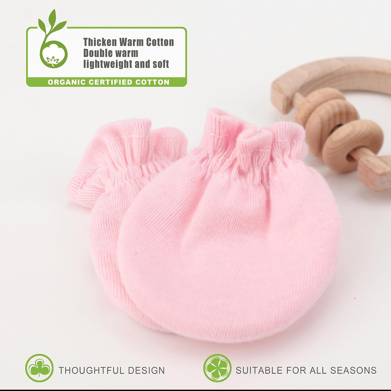 BQUBO Newborn Mittens for Boys and Girls 0-6 Months
