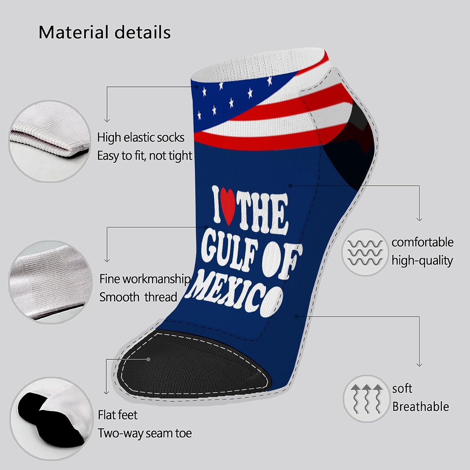 Mexico Boys Crew Socks Liner for Men - Affordable Unique