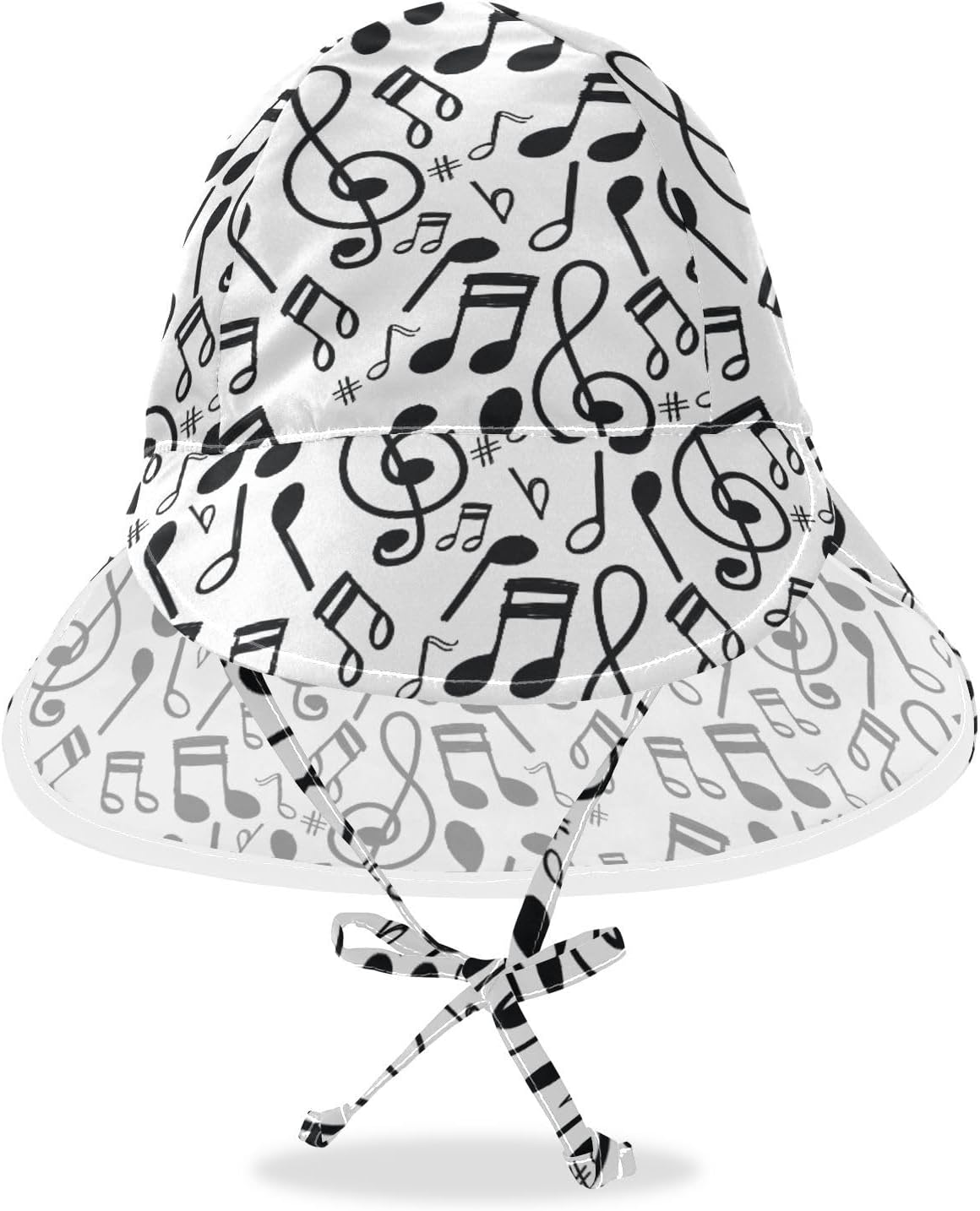 Perfect Baby Sun Hat for Music Note with Doodle Style 2-4T