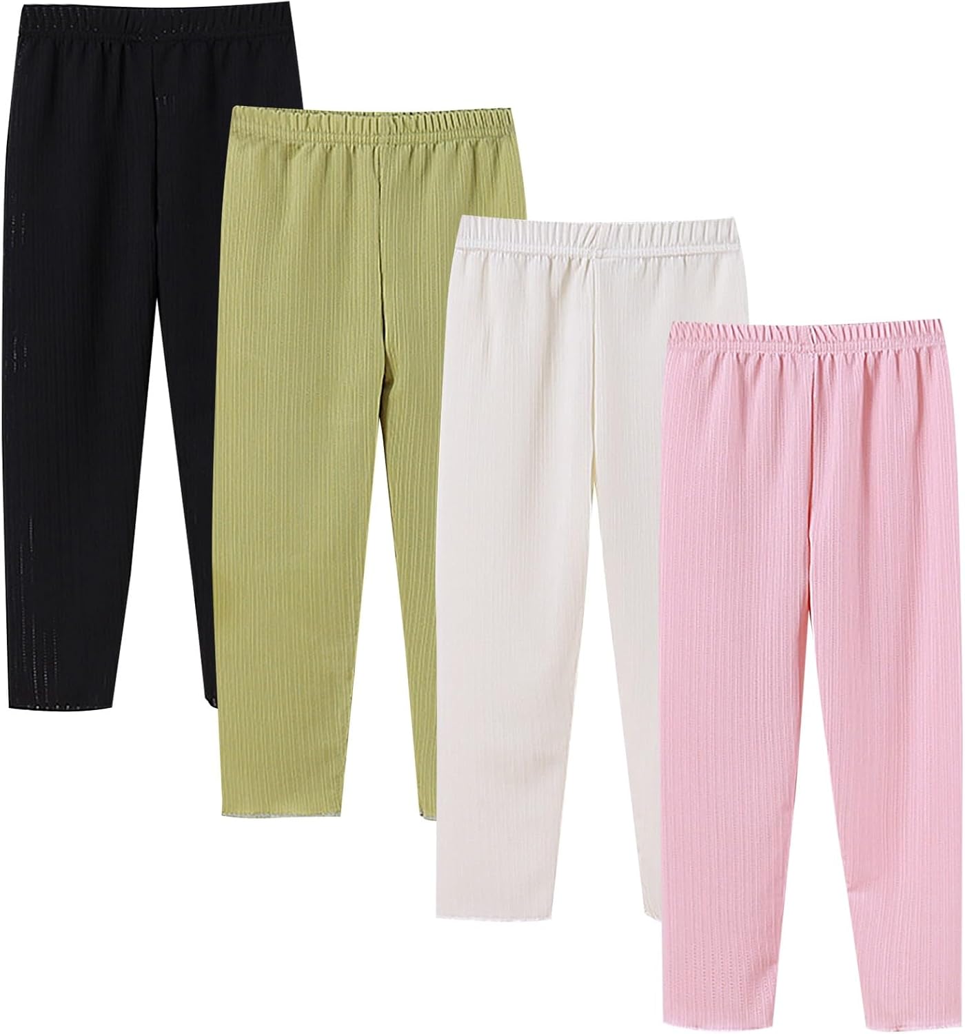 High Waist Ice Silk Pants for Toddler Girls Boys