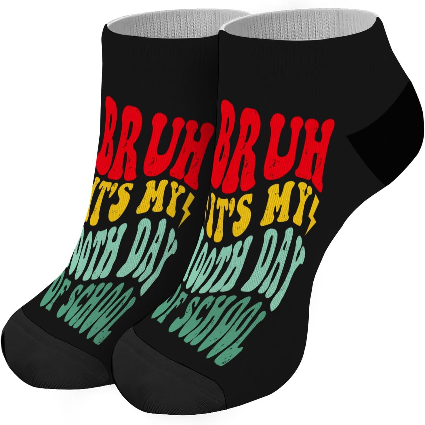 100 Days Of School Bruhs Socks