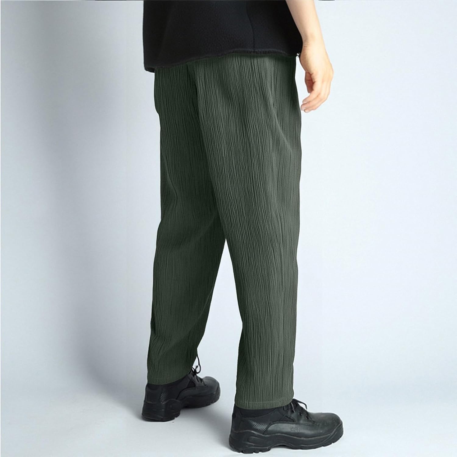 Mens Casual Corduroy Pants Bark Pattern