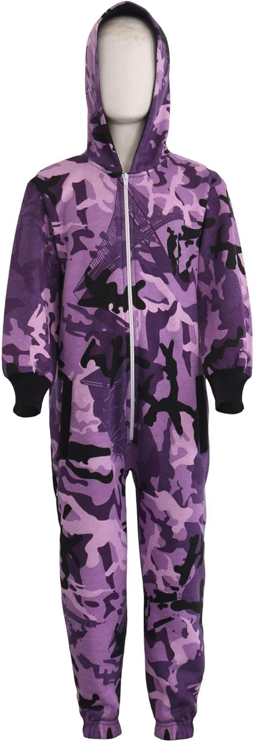Snuggle up in style A2Z Kids Camouflage Fleece Onesie