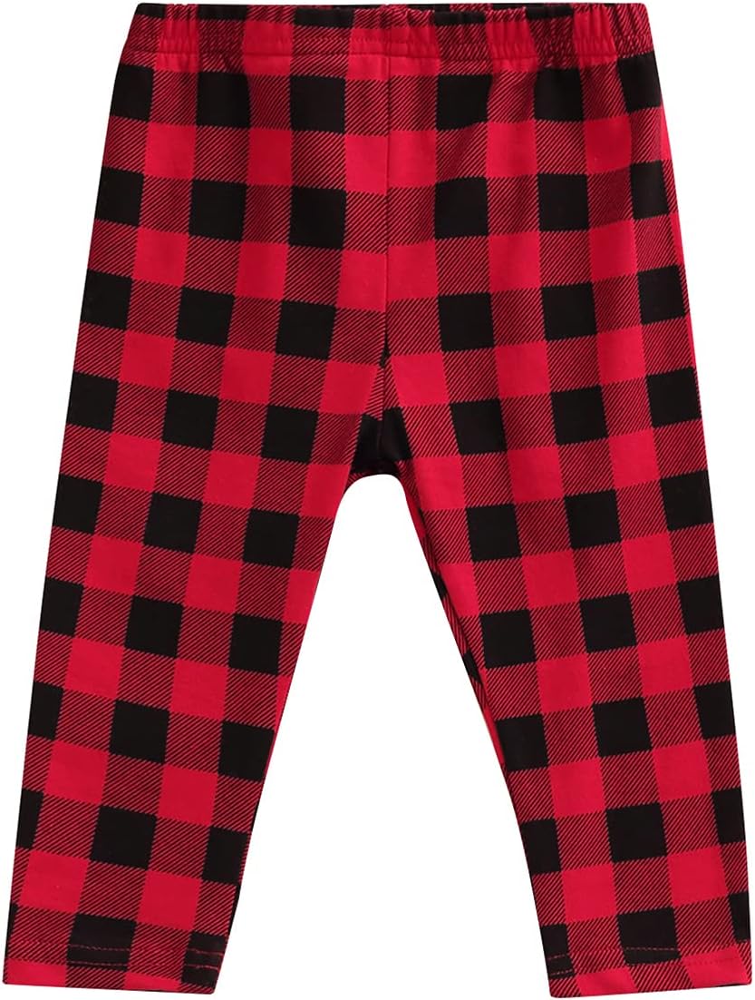 Mandizy 0-24 Months Plaid Bell-Bottom Pants for Baby Boys Girls