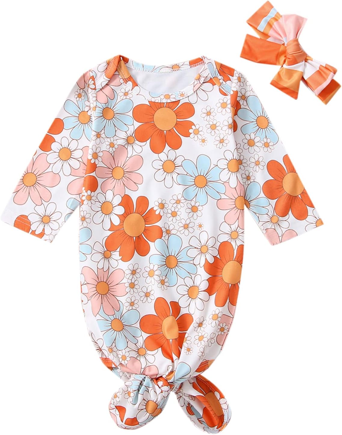 FIOMVA Unisex Baby Sleepy Gown with Hat