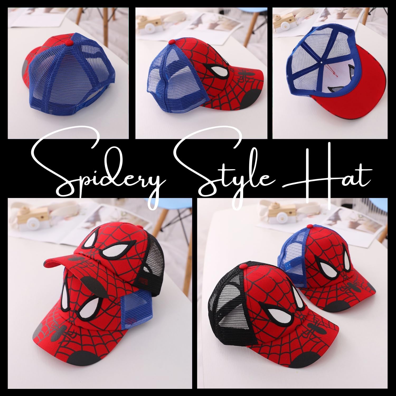 Unisex Kids Spidey Style Adjustable Baseball Cap for Boys and Girls