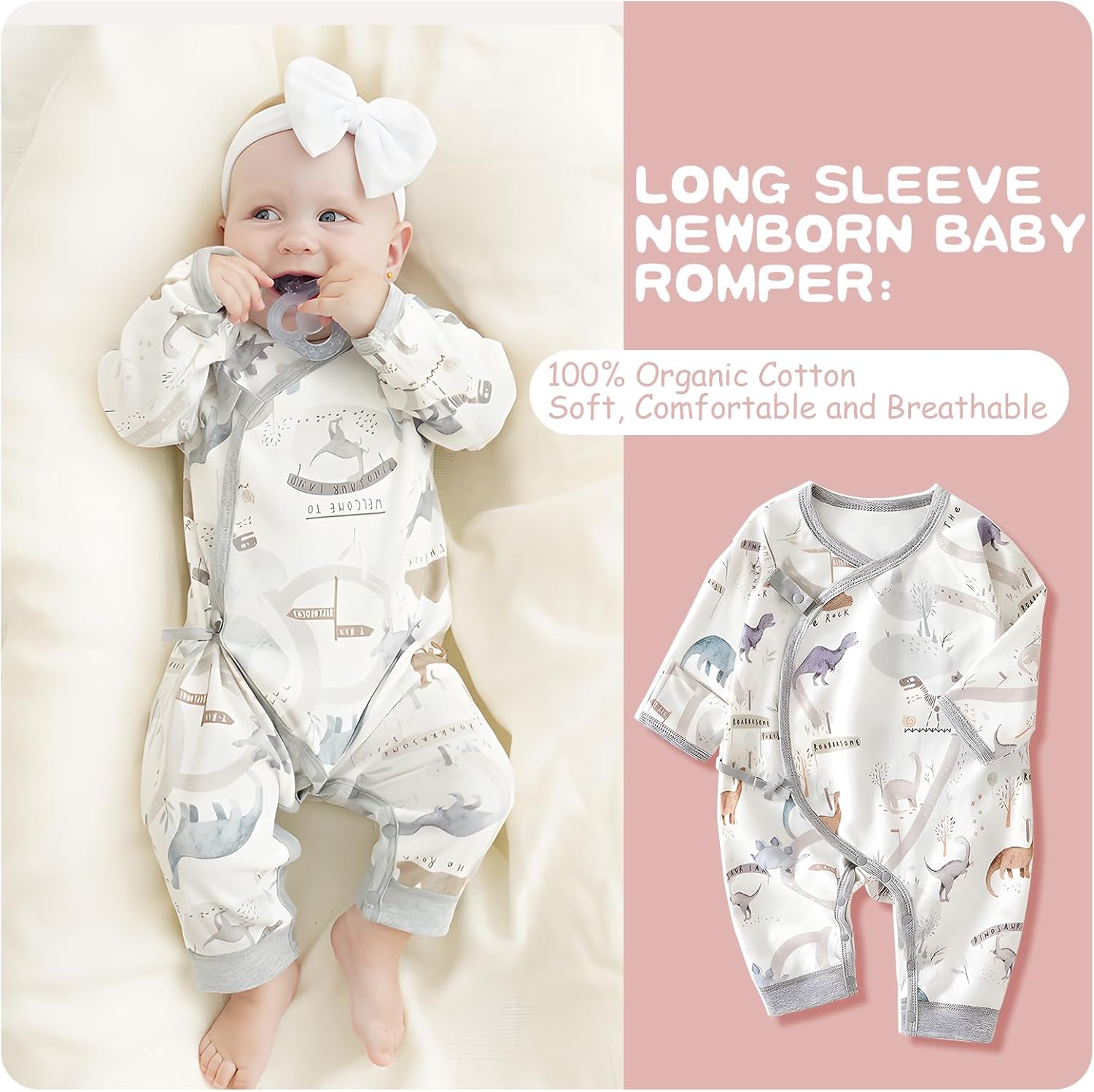 Charming 100 Organic Cotton Romper for Babies