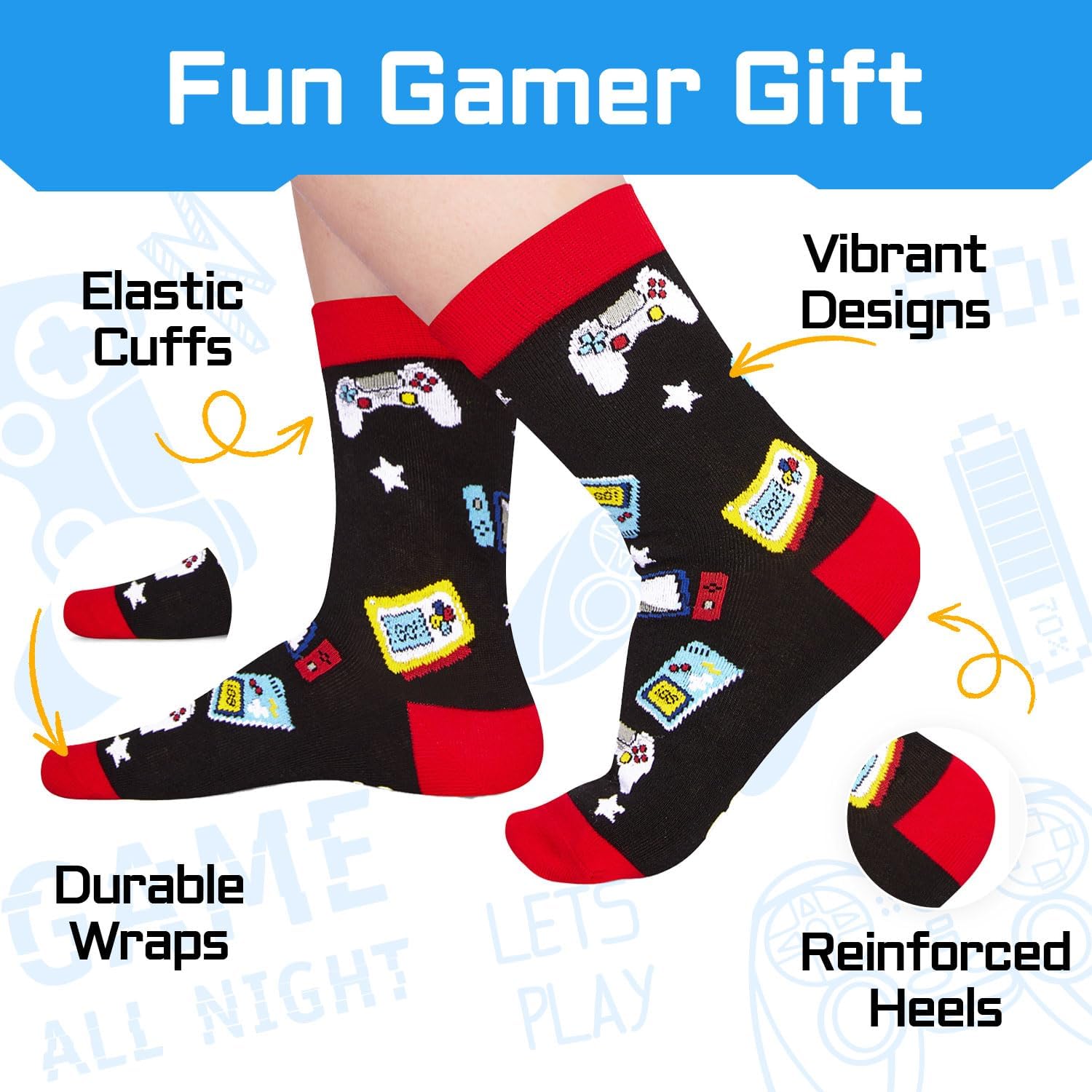 Gaming Socks for Teens and Adults