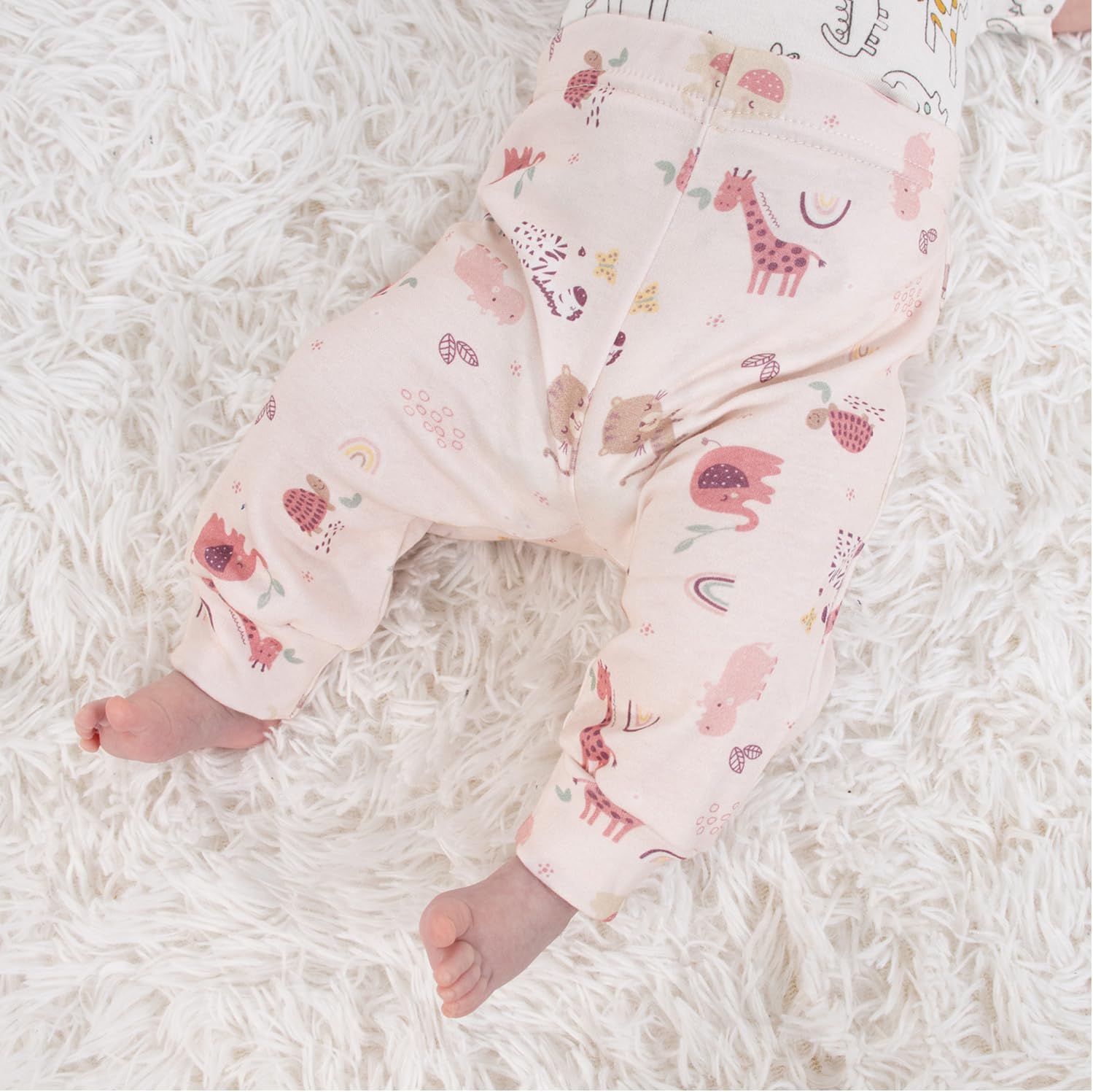 The Peanutshell 5-Piece Rainbow Safari Baby Pants Set