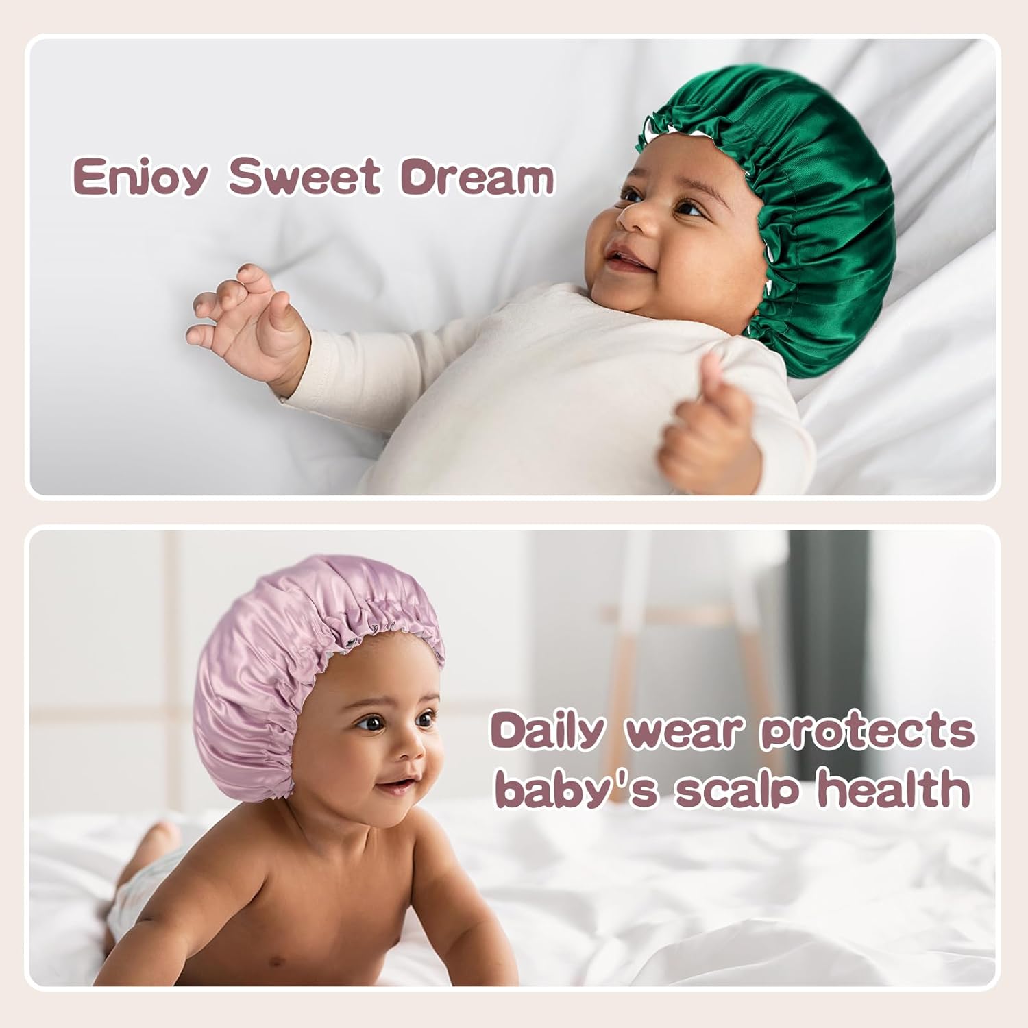 Natures Softness Reversible Bonnet for Curly Hair angle baby 636