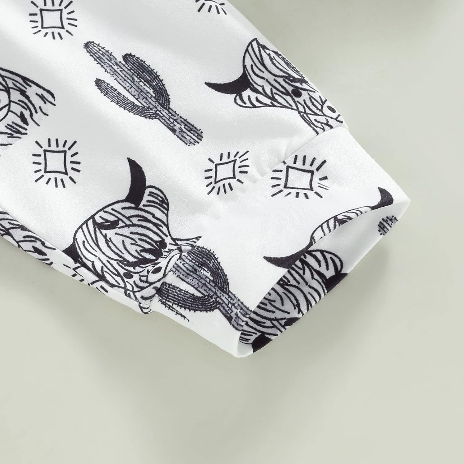 Newborn Toddler Boys Elastic Waist Cow Head Print Joggers