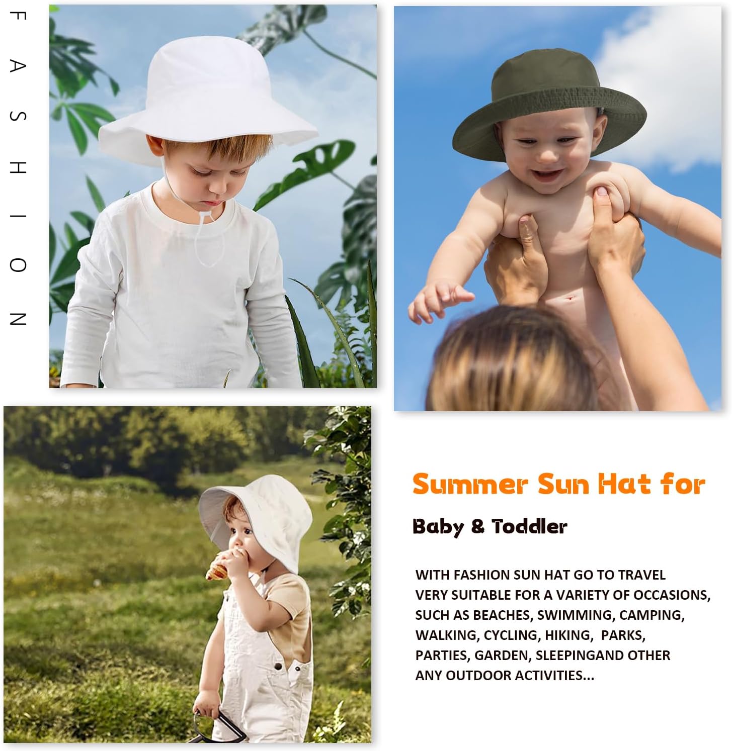 DANMY Baby Sun Hat for Kids UPF 50