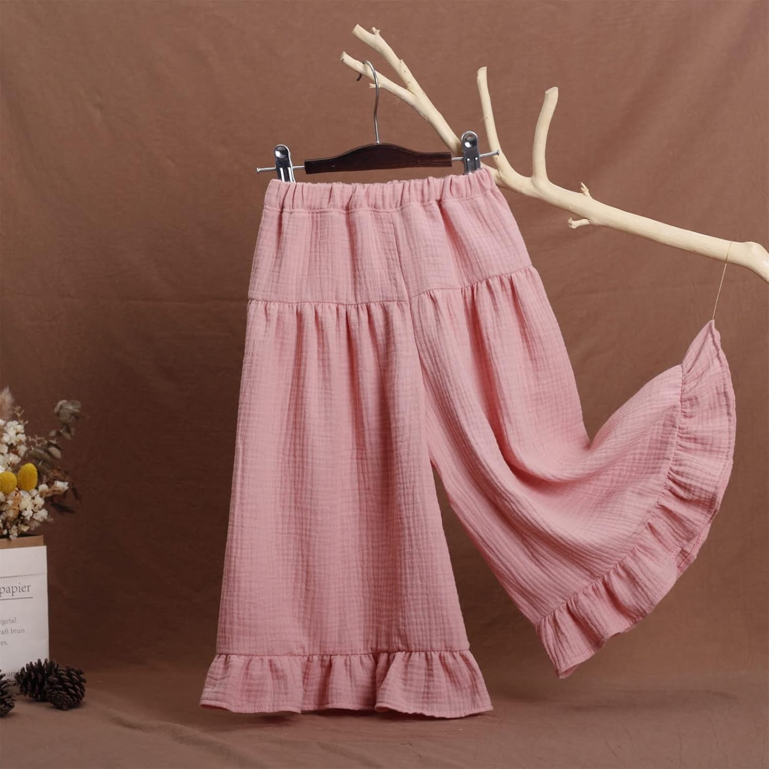 Cute Toddler Play Pants for Little Ones Elastic Ruffle Pants