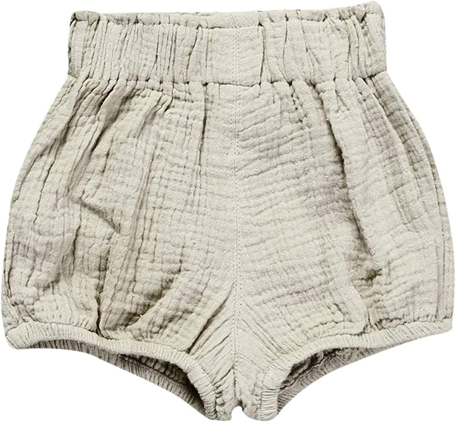 3PC Soft Cotton Linens Mix Harem Shorts for Babies