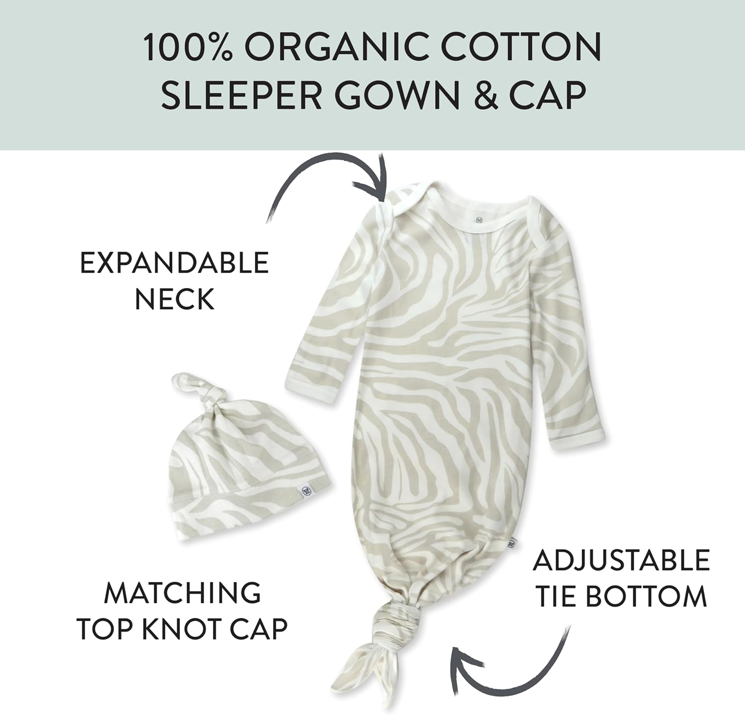 2-Pack Sleepy Gowns for Babies Organic Cotton