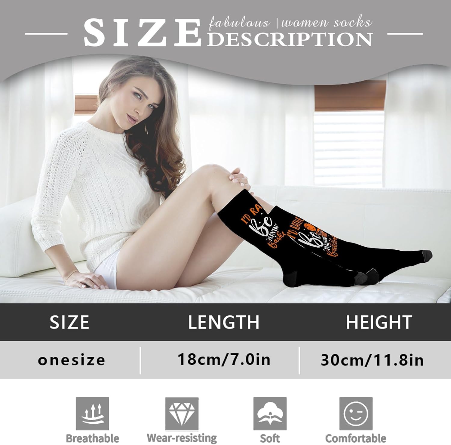 Cool Basketball and Classy Socks for Girls and Boys