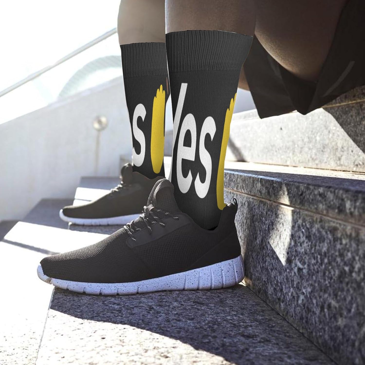 F Yes High Knee Socks Liner for Men Kawaii Comfy