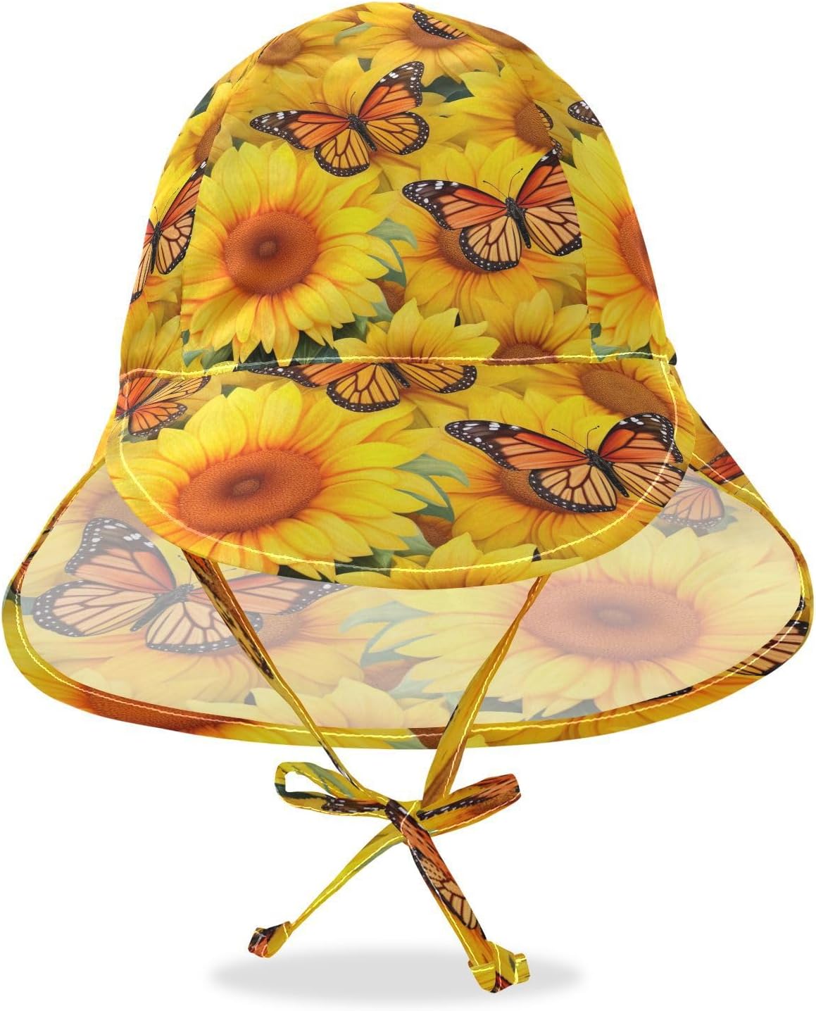Emelivor Yellow Sun Hat 50 UPF Toddler Beach Hat for Kids
