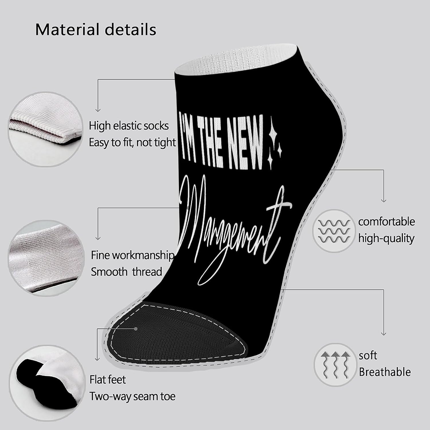 Casual Fun and Sturdy Socks for Youth Brand Generic