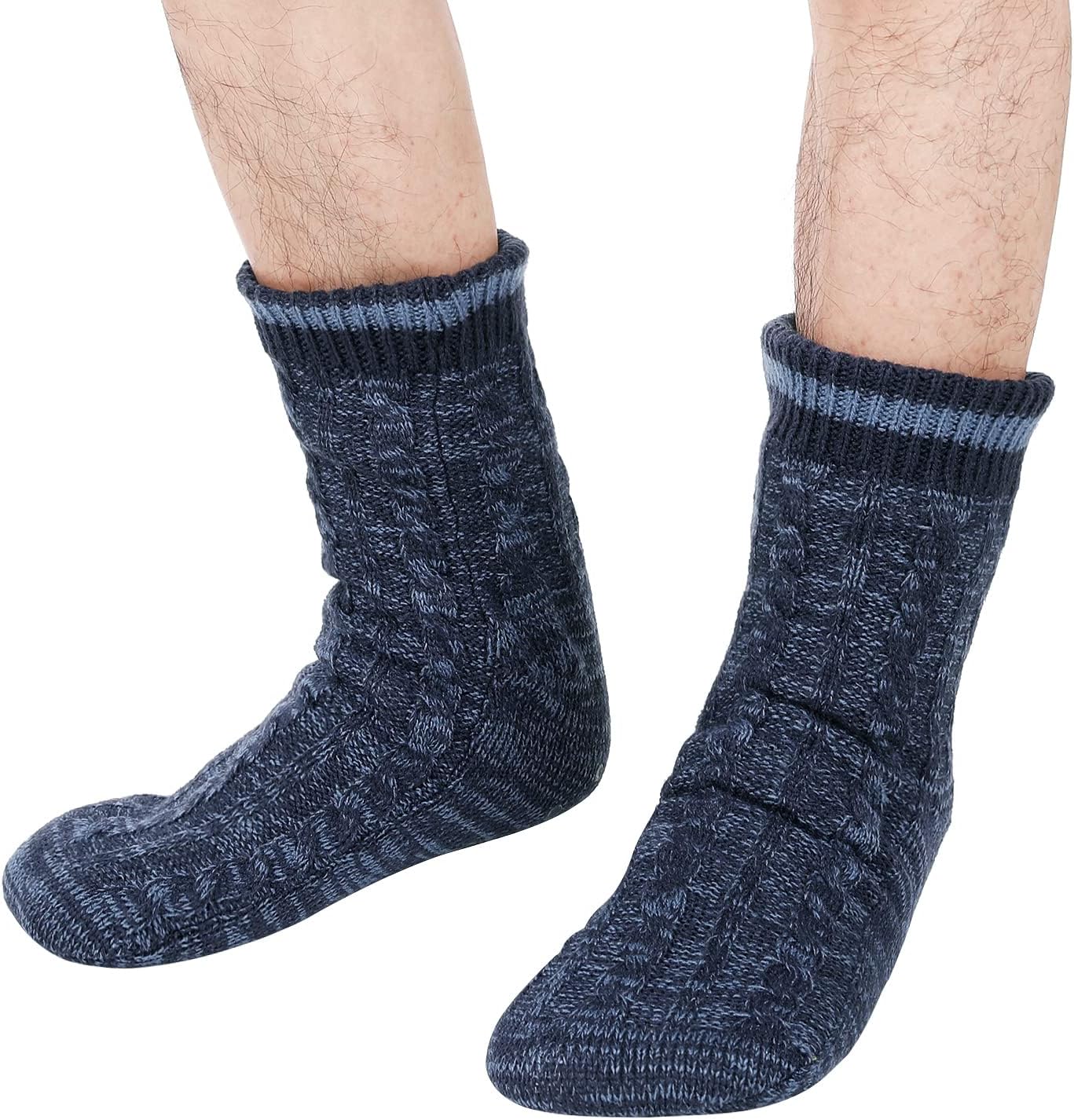 Warm Fuzzy Mens Winter Slipper Socks