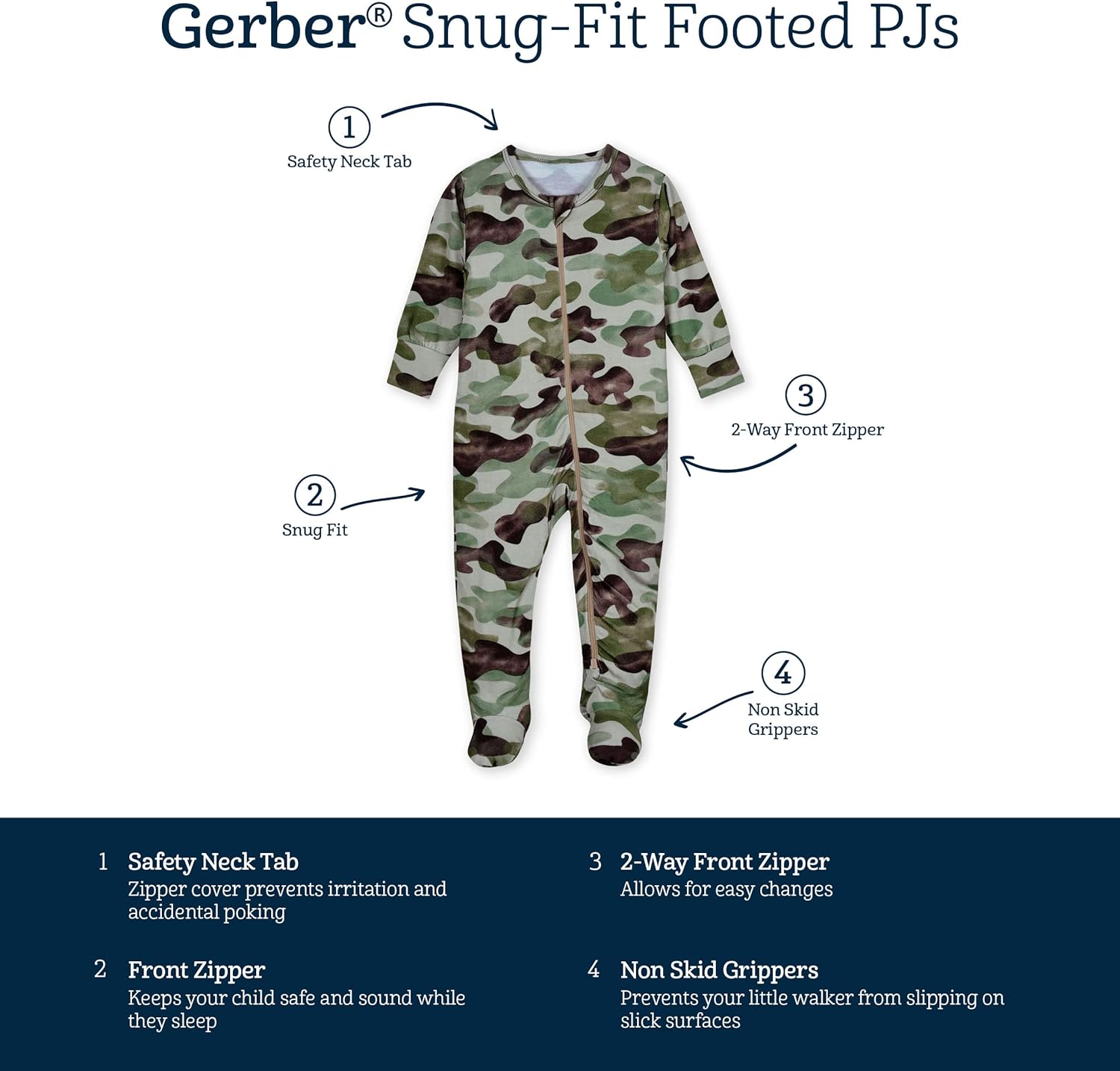 Gerber Organic Soft Pajamas for Baby Girls