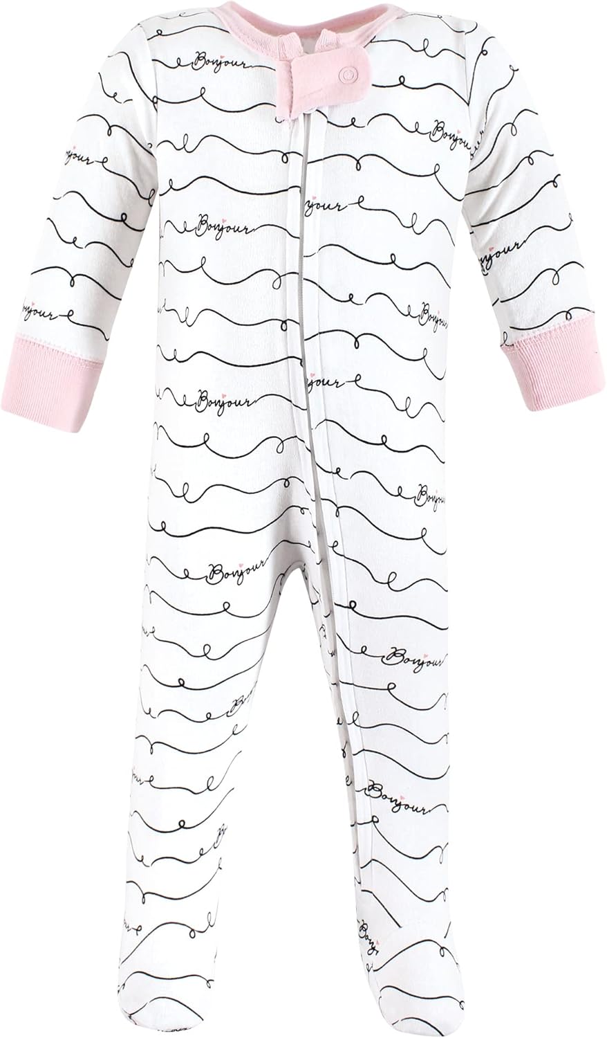 Hudson Baby Baby Girls Cotton Sleep and Play Set 1