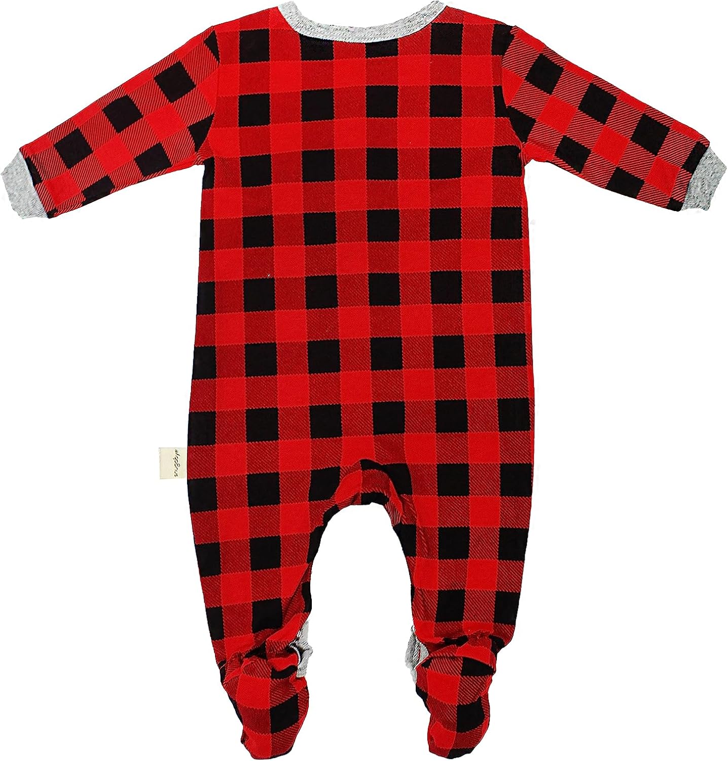 Snugabye buffalo plaid sleeper pull-on baby girls essential sleepwear machine washable