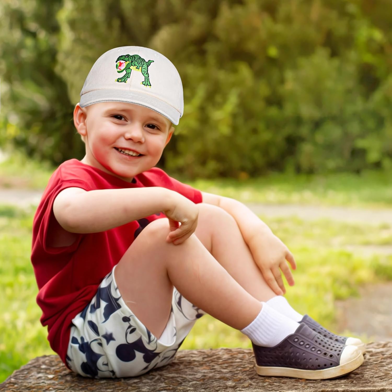 Childrens Dinosaur Trucker Baseball Sun Hat for Toddler